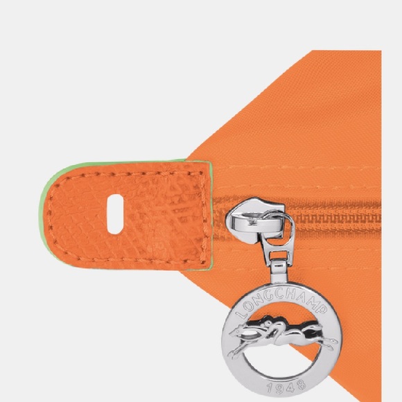 Longchamp Le Pliage Tote Bag, M Top Handle Orange Handbag New Retail $205 - Picture 15 of 16